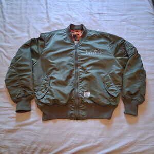 Playboy x Alpha Industries Reversible MA-1 Sage Flight Jacket Adult XL